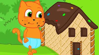 🔴 Família de Gatos - Casa de Chocolate Desenho Infantil em Português Brasil