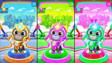 Talking Tom Hero Dash - 3x Gold Flash Tom - Colors Reaction Android iOS Gameplay