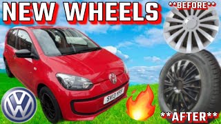 SPRAY PAINTING MY WHEEL TRIMS ON MY VOLKSWAGEN UP!