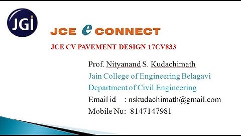 JCE CV Pavement Design 15CV833 Module 4.1.