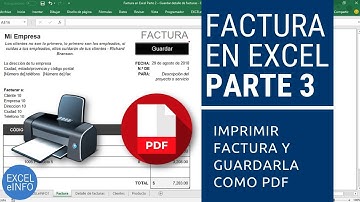 Factura en Excel Parte 3 - Imprimir factura y guardarla como PDF @EXCELeINFO
