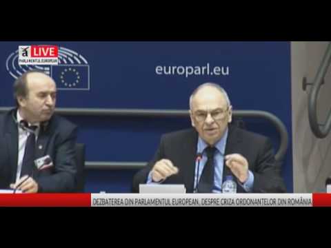Discursul lui Gabriel Liiceanu în Parlamentul European: "România are în fruntea ei doi penali"