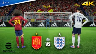 Efootball 2025  Spain Vs England Penalty Shootout Ft Cucurella  Bellingham  Ps5 4k