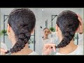 LOW MANIPULATION WASH DAY HAIRSTYLE - CHUNKY BRAID | Natural Hair | Chatty GRWM | AbbieCurls