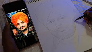 Sidhu Moose Wala Drawing Outline Tutorial Step By Step