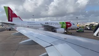 Full flight TAP AIR PORTUGAL Madeira Airport to Lisbon