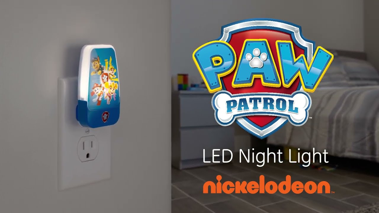 60069: Nickelodeon Paw Patrol Light Sensing LED Night Light - Overview -  YouTube