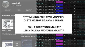 Mining XMR Monero Di STB MINING HG680P | Migrasi Mining Coin