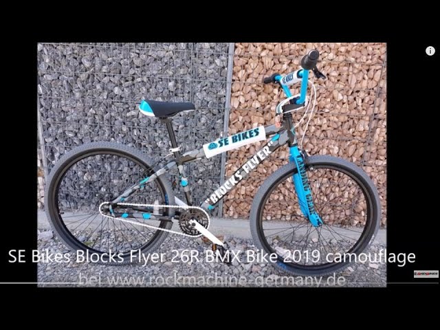 Aannemer Ongewapend lekken SE Bikes Blocks Flyer 26R BMX Bike 2019 black n Camo Dirt Street - YouTube