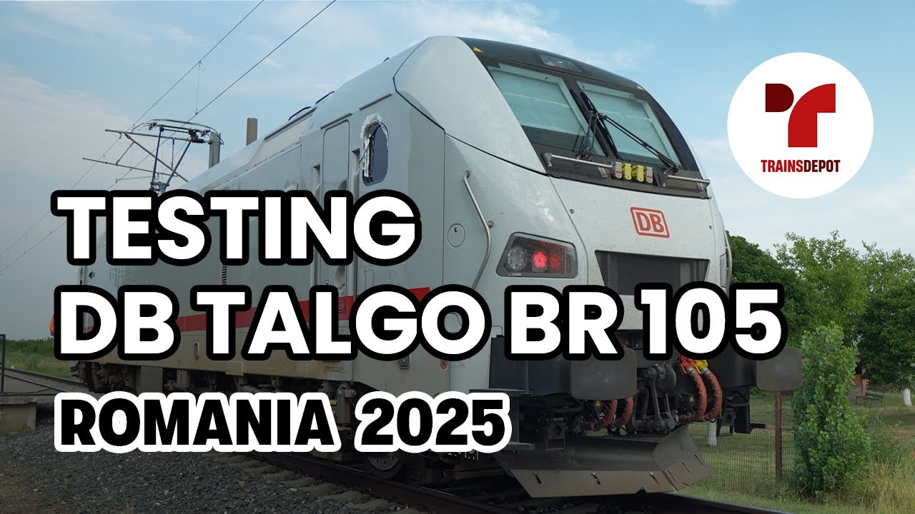 DB ICE L Talgo BR 105 Locomotive Trials in Romania
