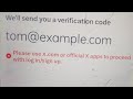 Fix please use x.com or official x apps to proceed with login in/sign up | Twitter please x.com