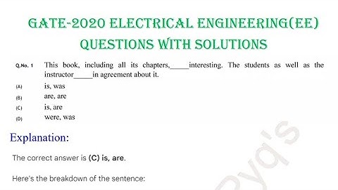 GATE 2020 Electrical Engineering | Full PYQ Solutions | Step-by-Step Explanation #gate #eee #exam