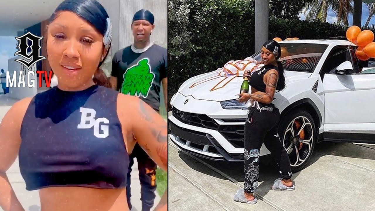 Moneybagg Yo's Girlfriend Ari Fletcher Matches Her Black Lambo