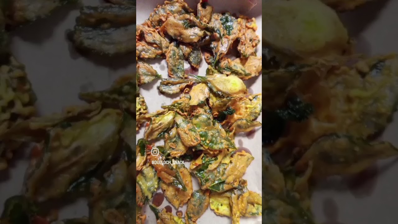 keripik bayam dan daun beluntas 