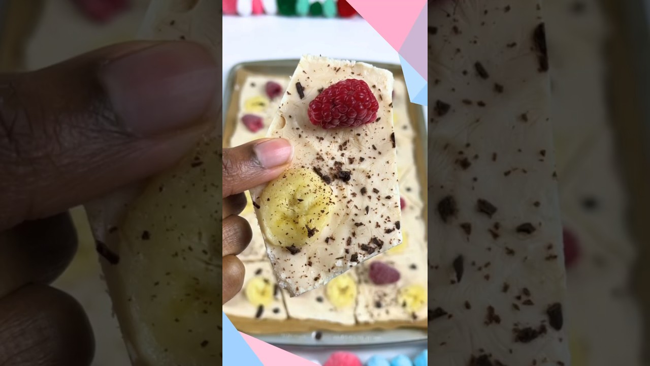 Raspberry banana Frozen Yogurt 🤤 