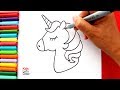 Cómo dibujar y pintar un UNICORNIO Kawaii (Muy Fácil) | How to Draw a Cute Unicorn Easy
