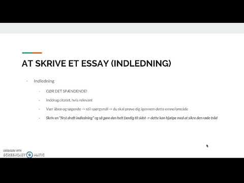 Video: Sådan Lærer Du At Skrive Essays I