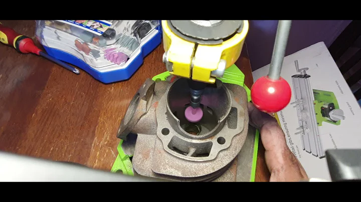 port timing  using bench drill and pencil grider. ...
