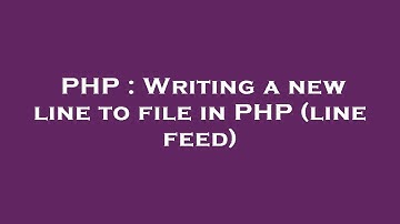 PHP : Writing a new line to file in PHP (line feed)