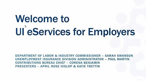 UI eServices Webinar: Employers 9/12/23
