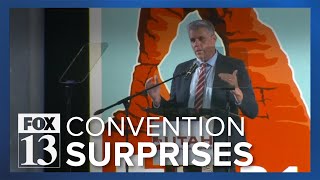 At convention, GOP chooses Lyman for governor, Dems nominate King, and more