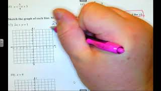 A1 Review #2-Graphing Linear Equations before Unit #6 Notes