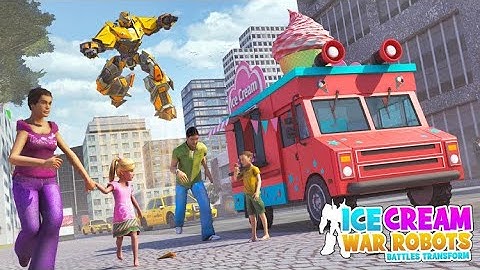 Ice Cream Robot War: Robots Battles Transform Robot Life Games Gameplay