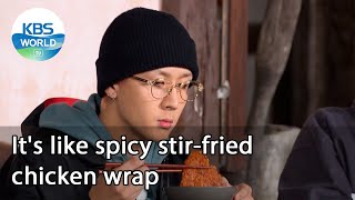 It's like spicy stir-fried chicken wrap (2 Days & 1 Night Season 4 Ep.95-4) | KBS WORLD TV 211017