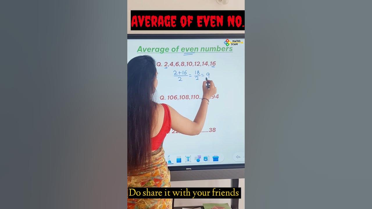 Average of even numbers #math #mathsscam #tutorial #even #tricks #