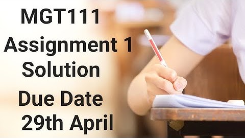 MGT111 Assignment 1 Solution Spring 2024| MGT111 Assignment 1 2024| mgt111 assignment 1 solution
