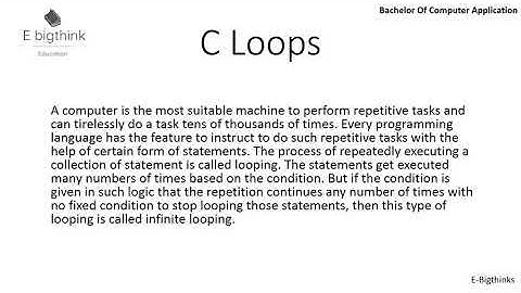 Decision Making in C, Branching and Looping in C