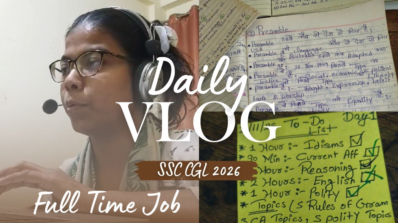 My Study Vlog 💫 | Back on Track for SSC CGL 2026 💪 With Full Time Job # ...
