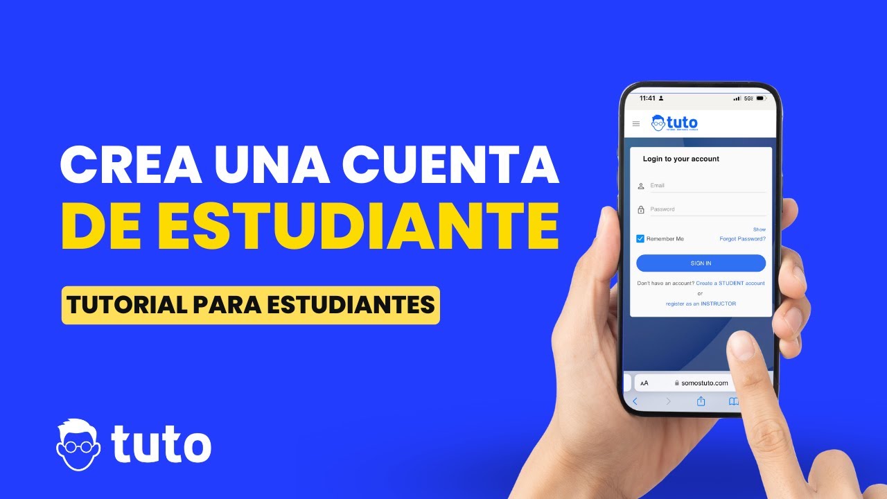 ¿Cómo creo una cuenta de estudiante en Tuto? - YouTube