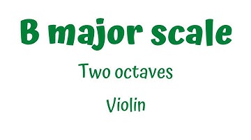 B Major scale (two octaves) TUTORIAL for Violin (PLAY ALONG) - finger patterns and intonation