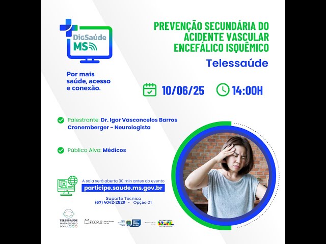 Web Aula Fiocruz– Prevenção Secundária do Acidente Vascular Encefálico Isquêmico
