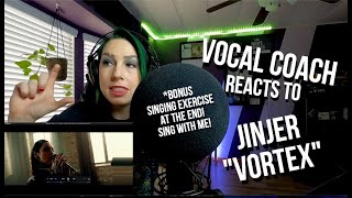 Vocal Coach Reacts to Jinjer: Vortex (live!) Plus sing with me! Vocal Warmup Live