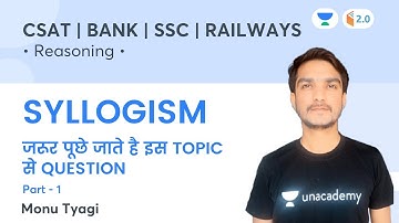 Syllogism | Part 1 | Reasoning | CSAT, BANK, SSC, RAILWAY | Monu Tyagi