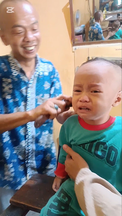Ghani di cukur rambut nangis😭 #shorts #lucu