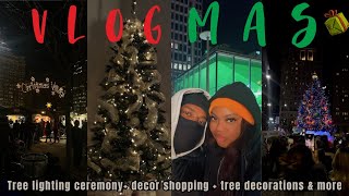 🎄ITS TIMEEEE| putting up the tree+ lighting ceremony, Christmas shopping &amp; more| VLOGMAS DAY 4
