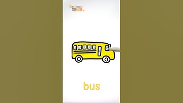 Let’s Draw a Bus Tutorial for Kids and Toddlers #drawing #shortsforkids #shorts #shortsvideo #bus