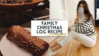 FIRST VLOG + How to make a simple Christmas log ! 🎉 🎁 🎄