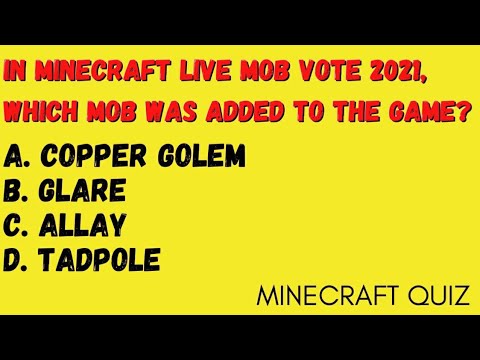 Minecraft quiz|  Minecraft facts compilation | Minecraft mob vote 2021 winner | Minecraft live 2021