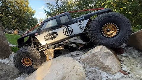 RC Axial Scx10 Pro and MEGALITHIC tires!! Backyard crawl and overview! #youtube  #rccar  #rc