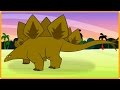 Stegosaurus  learn dinosaur facts  dinosaur cartoons for children by im a dinosaur