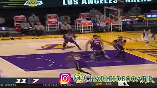 Anthony Davis blocks Zion Williamson's layup - Los Angeles Lakers vs New Orleans Pelicans 1\/15\/2021