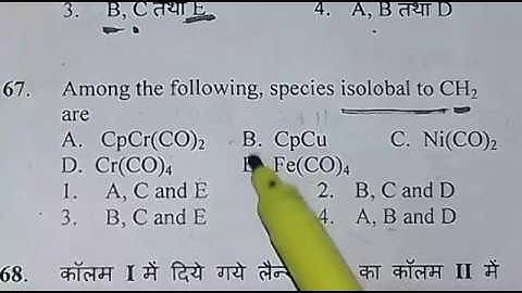 Csir net chemical science solved question Dec inorganic chemistry organometallic isolobal in hindi