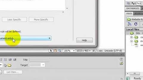 Dreamweaver tutorial: Insert CSS in dreamweaver