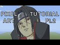 Minecraft Pixel Art Tutorial - Itachi Uchiha Part 2