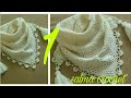 Crochet shawl triangle in square units( 1) كروشيه شال  سكارف نسائي بناتي مثلث بوحدات مربعة