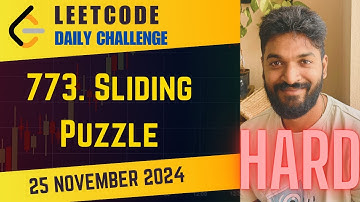 [LEETCODE HARD] 773. Sliding Puzzle | Daily Challenge | 25 Nov 2024 | POTD